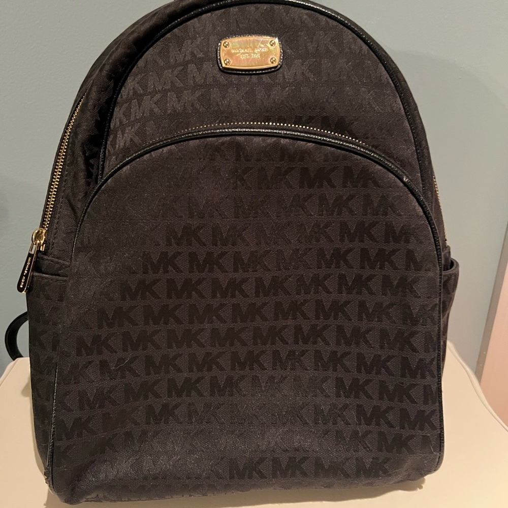 Michael Kors Monogram Black Backpack